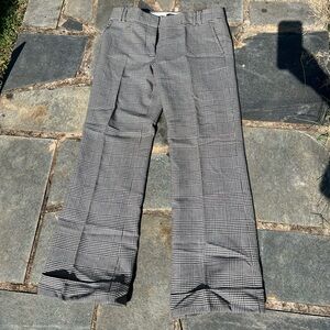 j Crew wide leg wool plaid pants